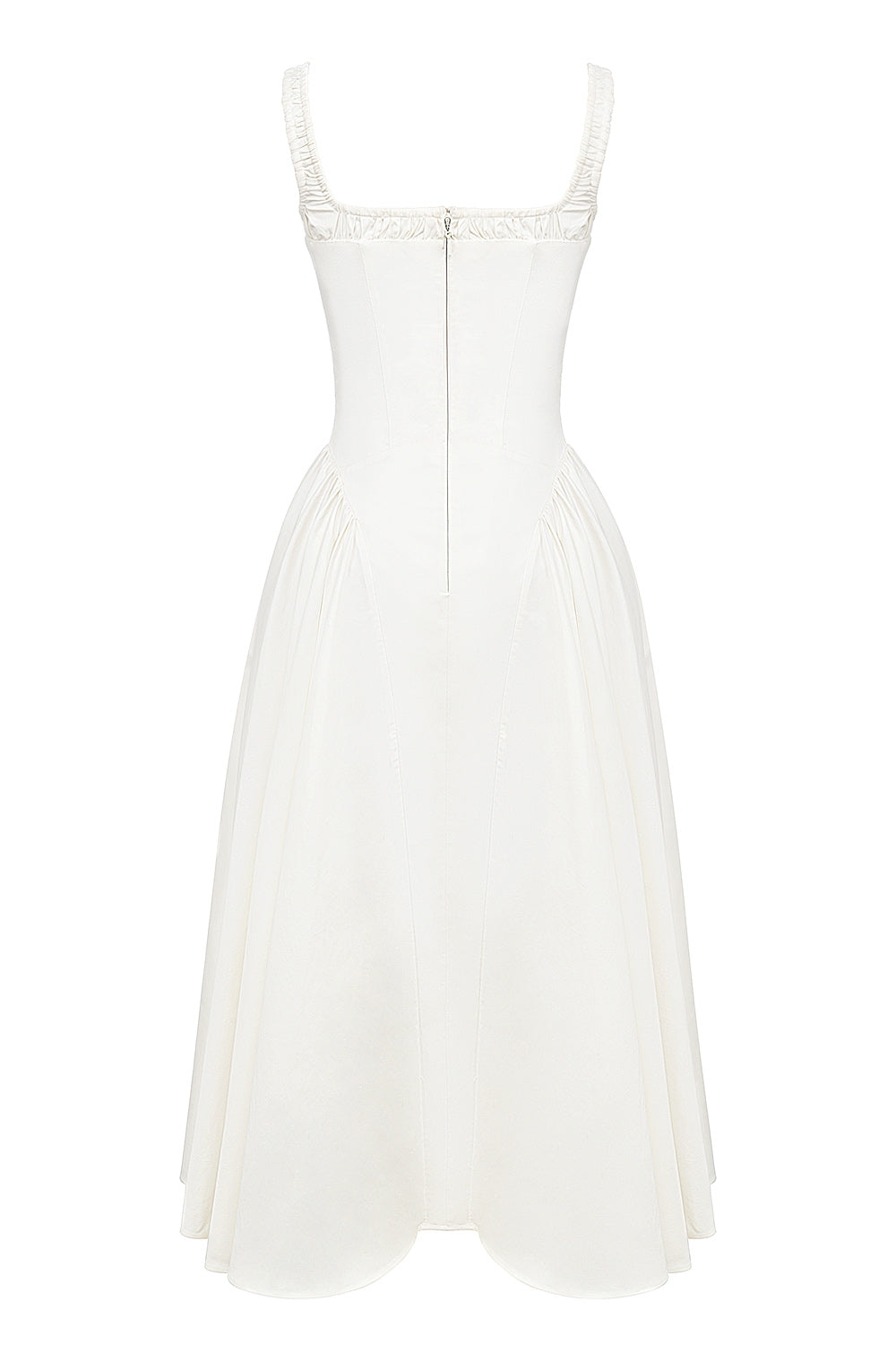 Dorothy white cotton midi sundress