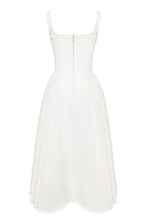 Dorothy white cotton midi sundress