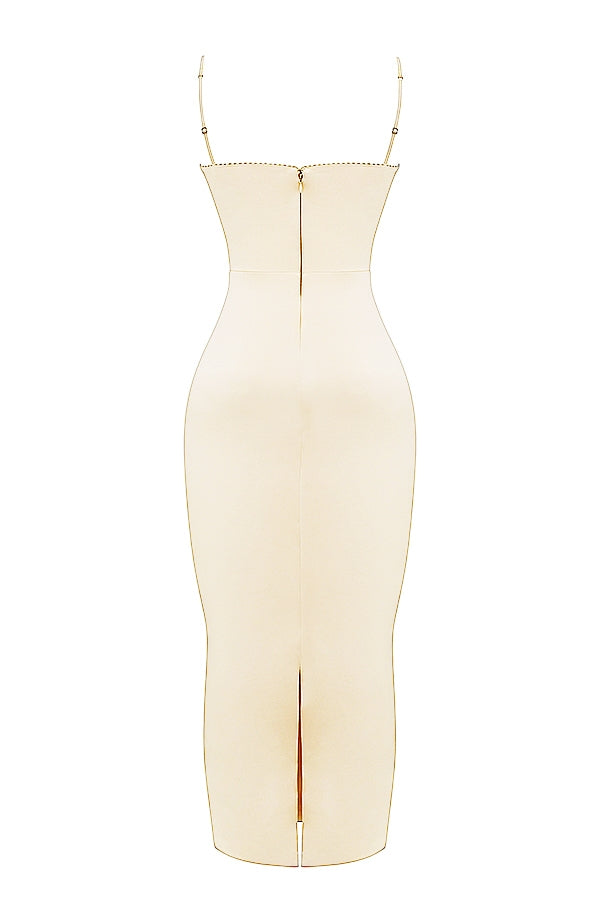 Costanza vintage cream maxi dress