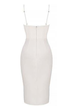 Myrna ivory corset slip dress