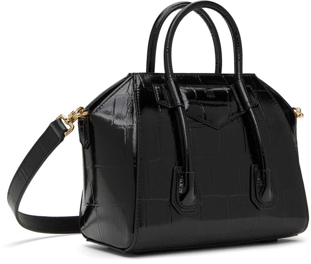Givenchy Black Mini Antigona Lock Bag