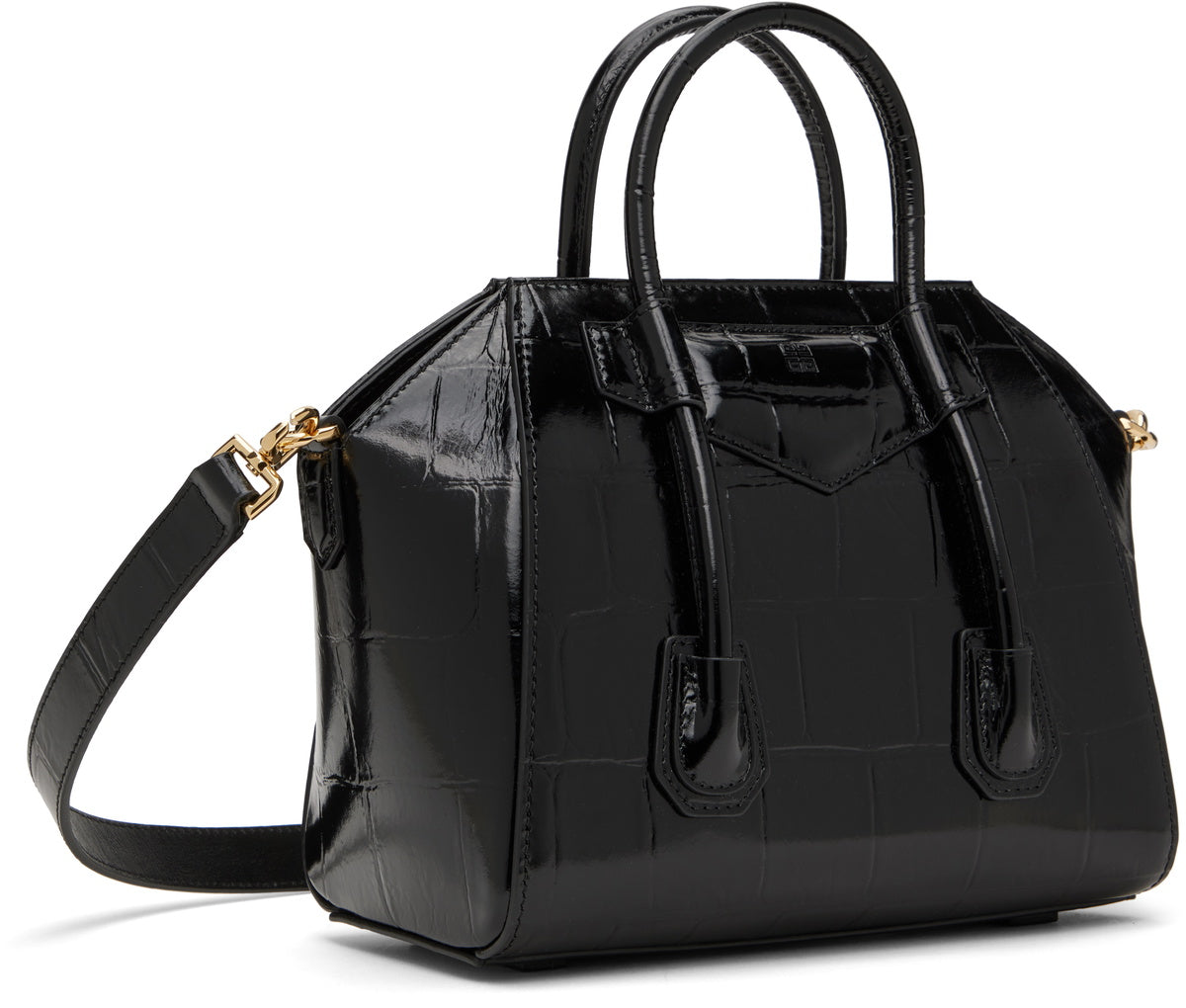 Givenchy Black Mini Antigona Lock Bag