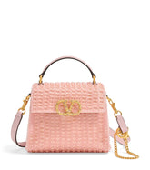 Mini Embellished Vsling Top-Handle Bag
