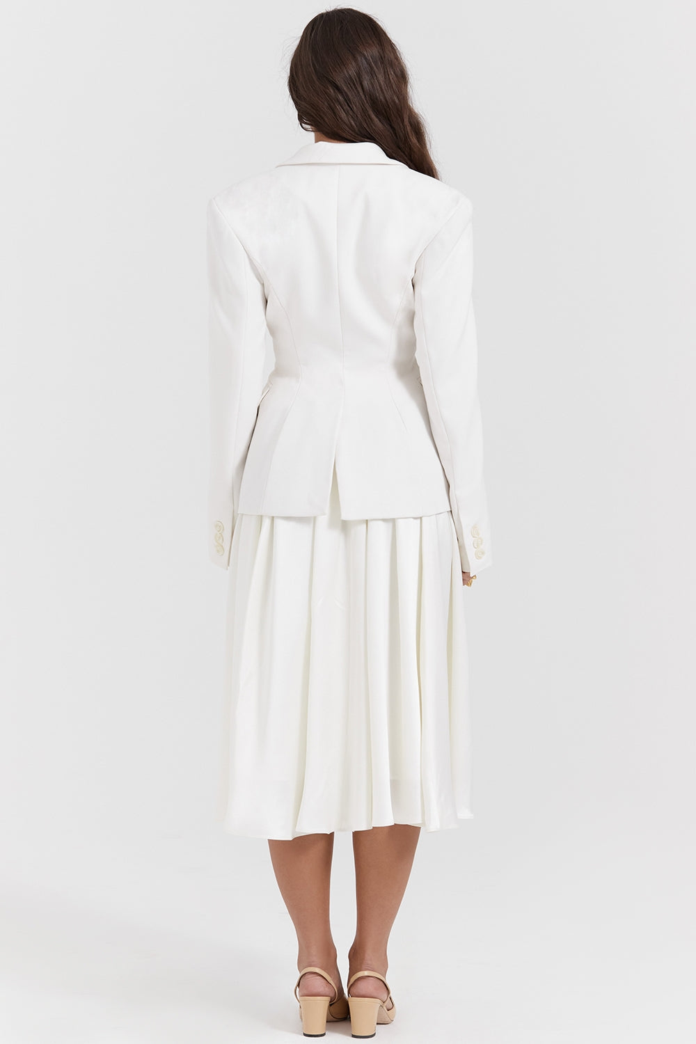 Sariah ivory contour tailored blazer
