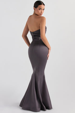 Fleur shadow satin strapless gown Bridesmaid Collection