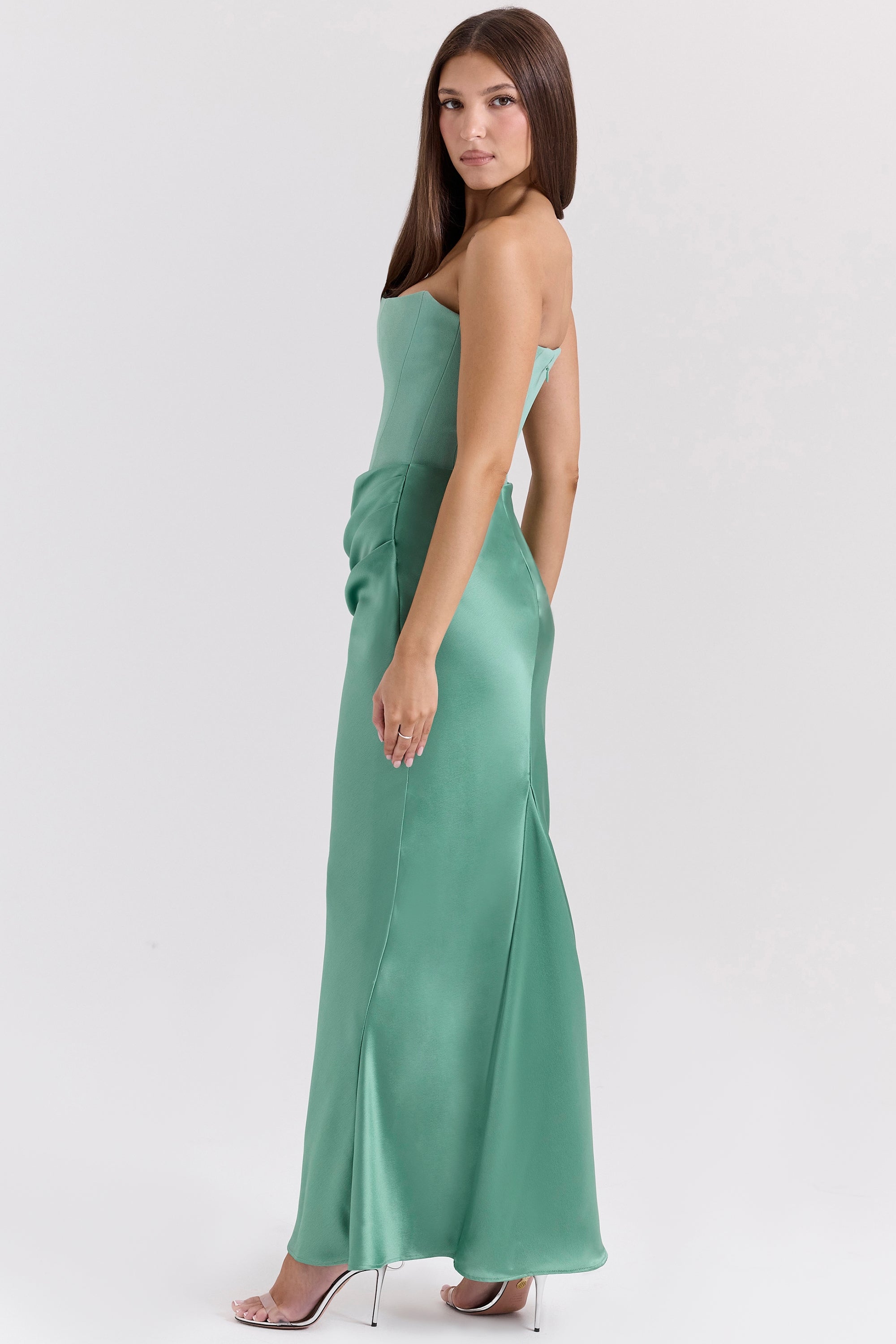 Persephone jade strapless corset maxi dress Bridesmaid Collection