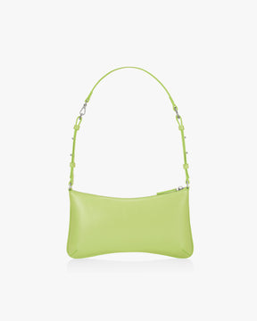 RIBBON TIE SHOULDER BAG - APPLE GREEN