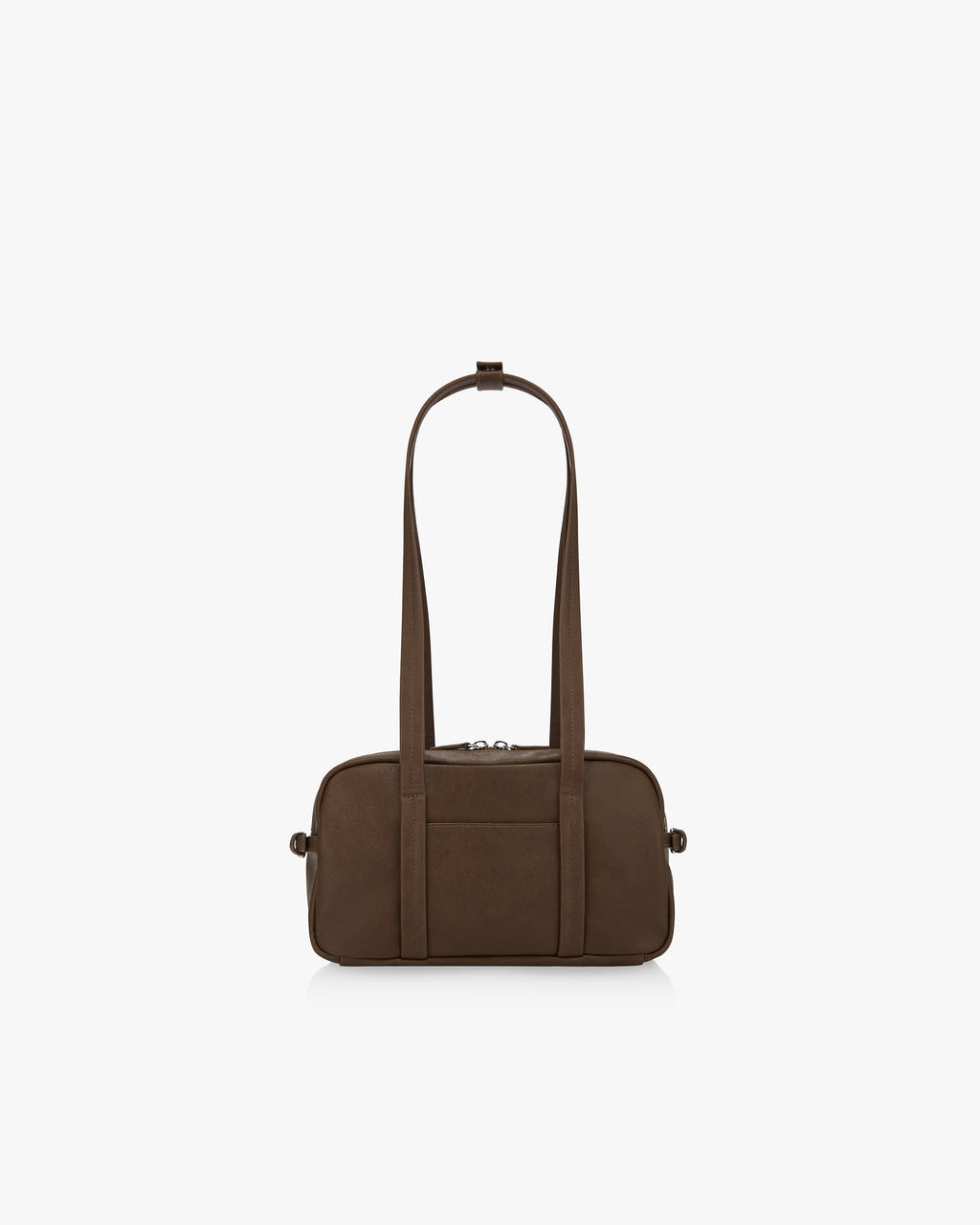 TWIN POCKET SHOULDER BAG 27 - DARK BROWN