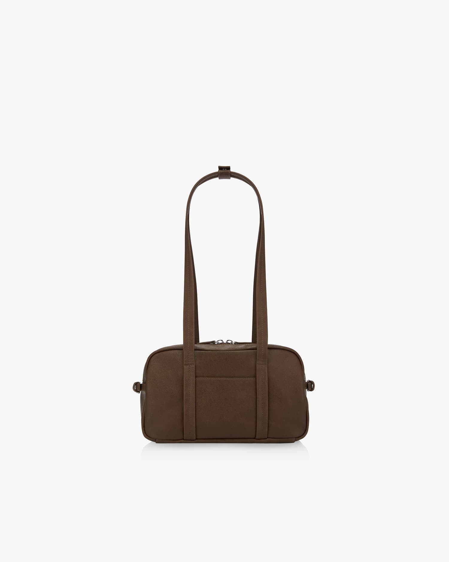 TWIN POCKET SHOULDER BAG 27 - DARK BROWN