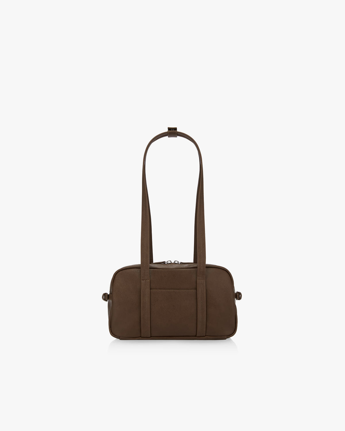 TWIN POCKET SHOULDER BAG 27 - DARK BROWN