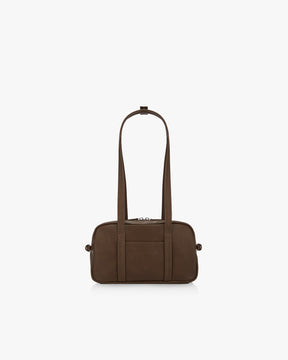 TWIN POCKET SHOULDER BAG 27 - DARK BROWN
