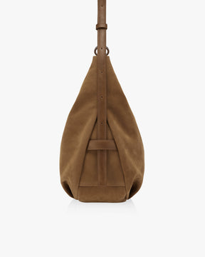 PILLOW PUFFER BAG 35 - SUEDE CAMEL
