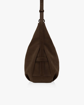 PILLOW PUFFER BAG 35 - SUEDE BROWN