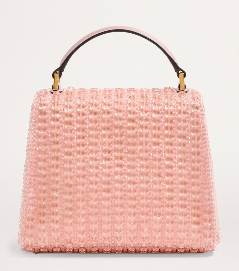 Mini Embellished Vsling Top-Handle Bag