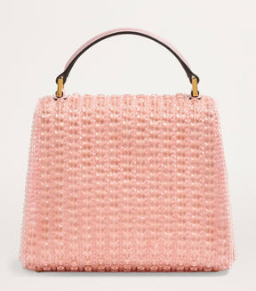Mini Embellished Vsling Top-Handle Bag