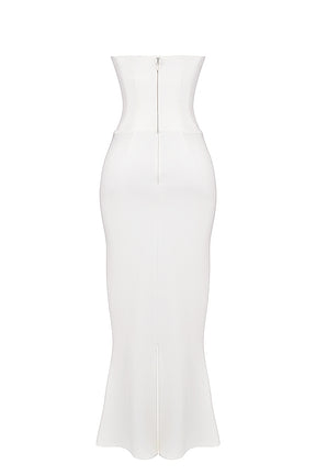 Tamara ivory strapless corset dress