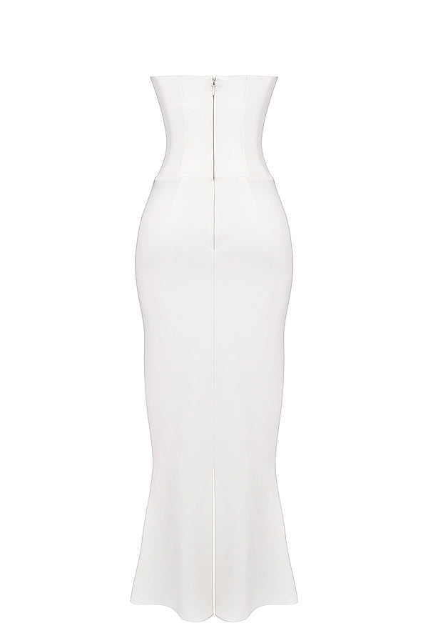 Tamara ivory strapless corset dress