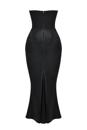 Persephone black strapless corset dress Bridesmaid Collection