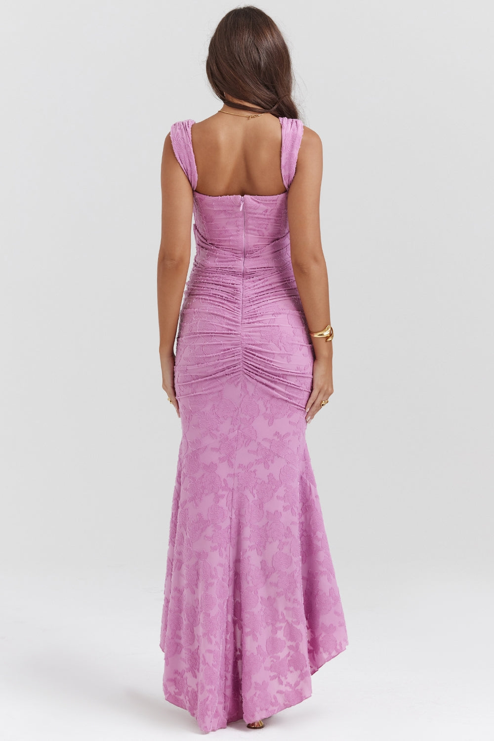 Cesca rose pink floral maxi dress Bridesmaid Collection