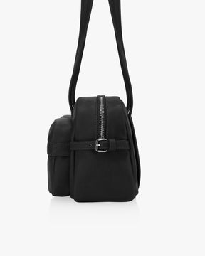 TWIN POCKET SHOULDER BAG 27 - BLACK