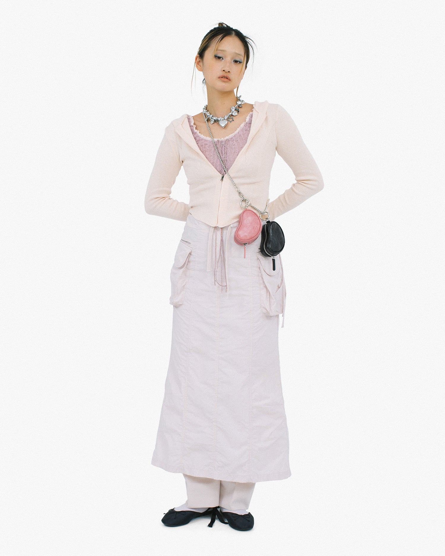 HEART MINI POUCH - BLACK