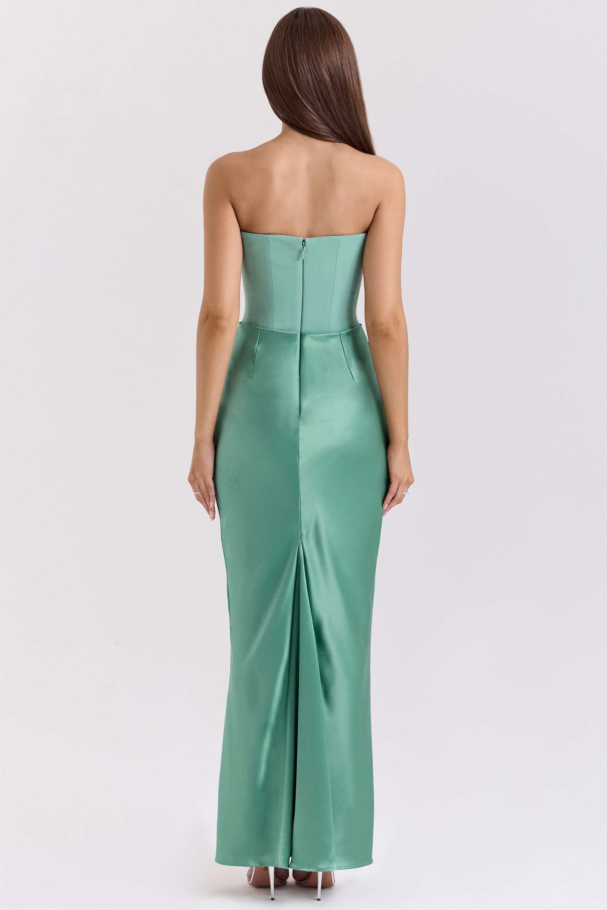 Persephone jade strapless corset maxi dress Bridesmaid Collection