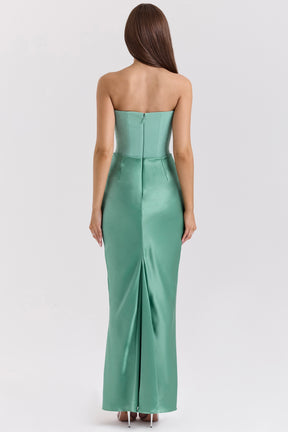 Persephone jade strapless corset maxi dress Bridesmaid Collection