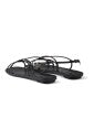 Prada Black Minimalist Strappy Flat Sandals