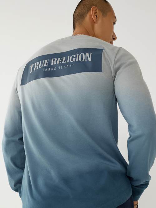 LONG SLEEVE OMBRE LOGO TEE