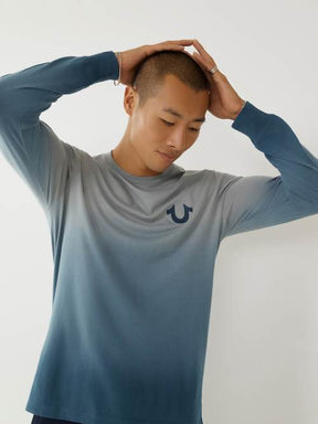 LONG SLEEVE OMBRE LOGO TEE