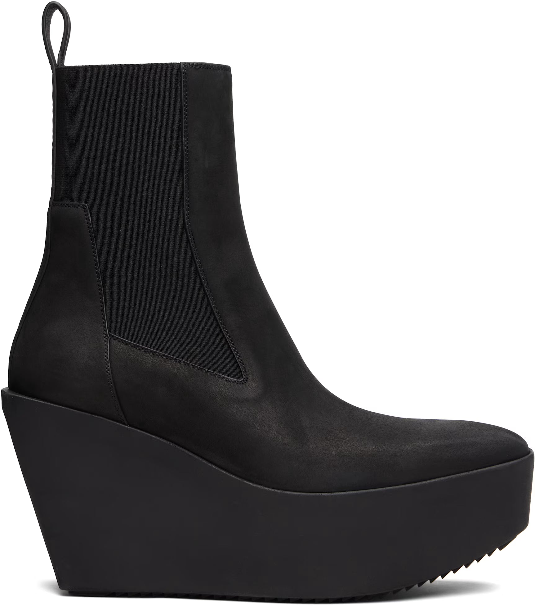 Black Concordians Sliver Platform Beatle Chelsea Boots