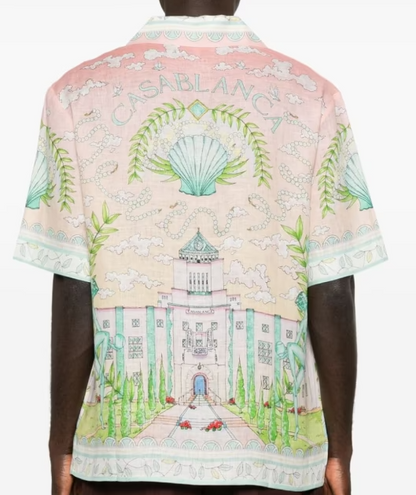 Casablanca Linen Shirt Front Button