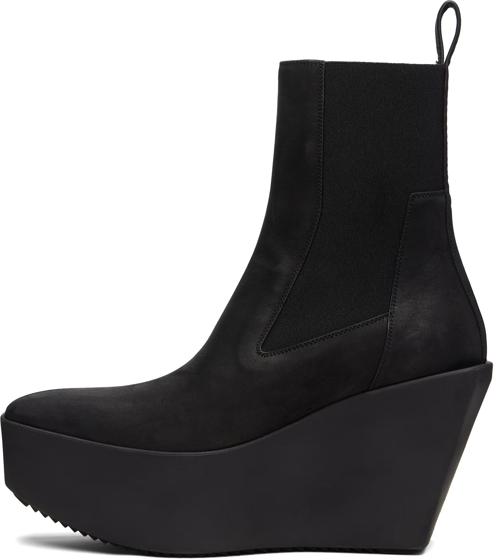 Black Concordians Sliver Platform Beatle Chelsea Boots