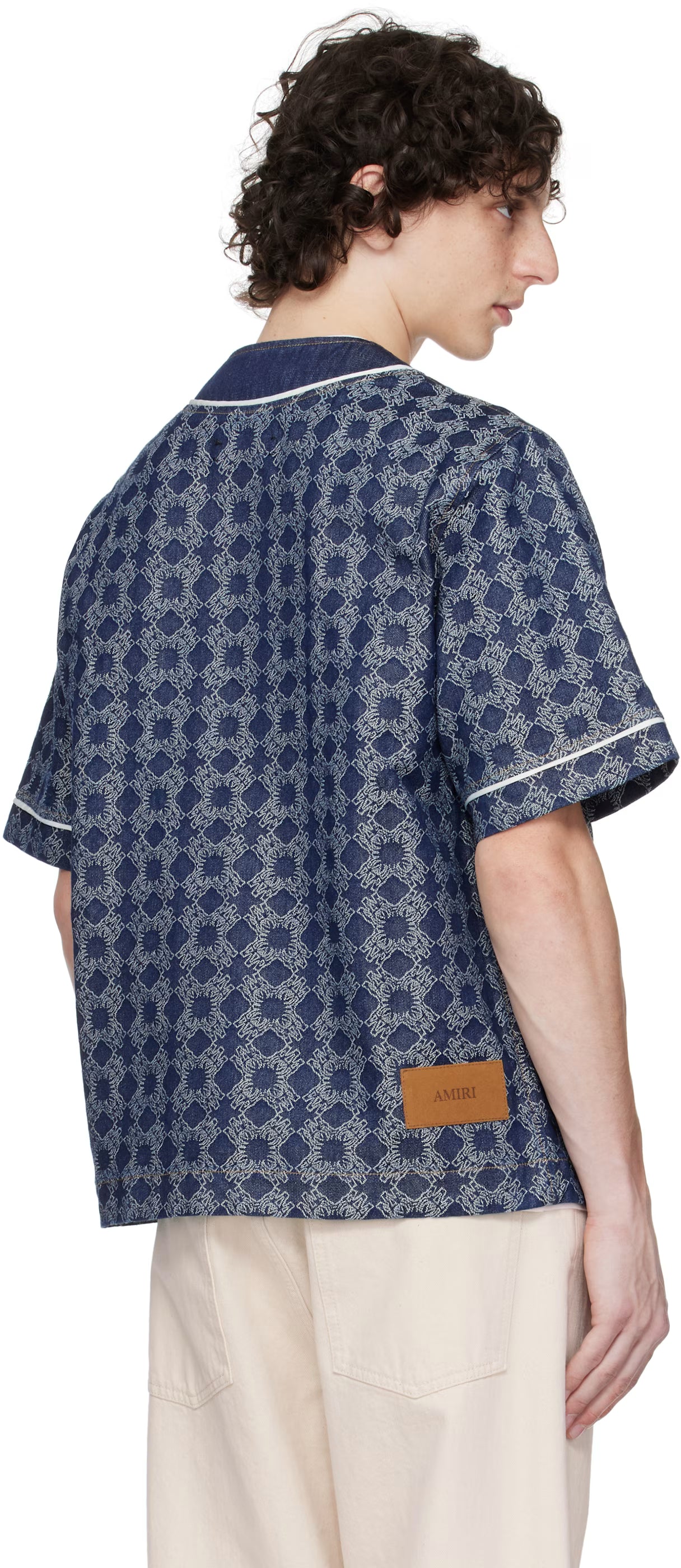 Black MA Quad Baseball Denim Shirt