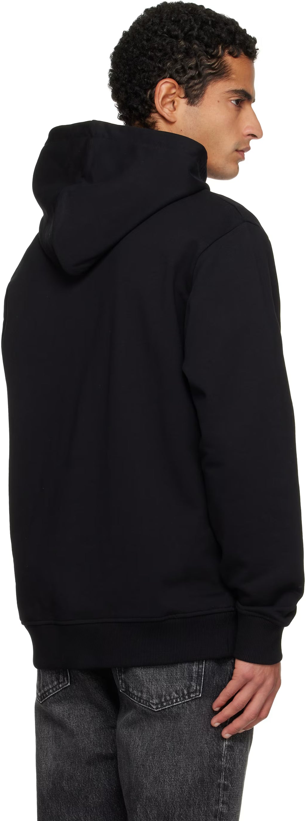 Black 'Balmain' Signature Hoodie