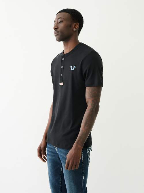 Horseshoe Logo Henley Tee