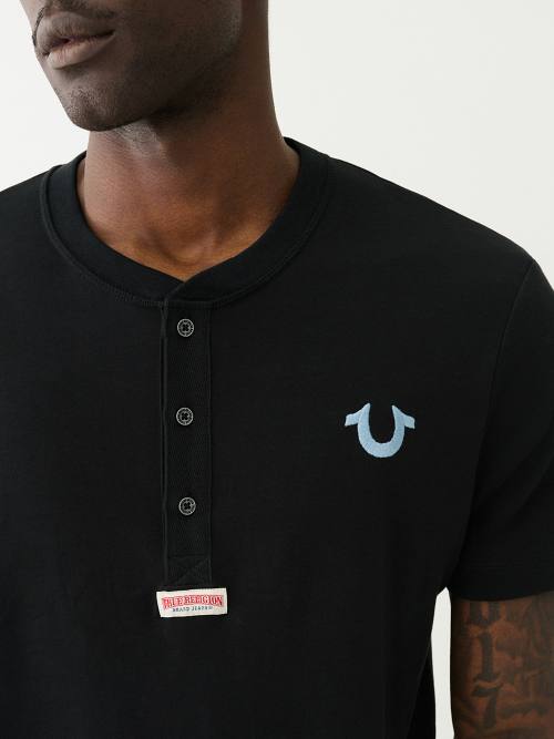 Horseshoe Logo Henley Tee