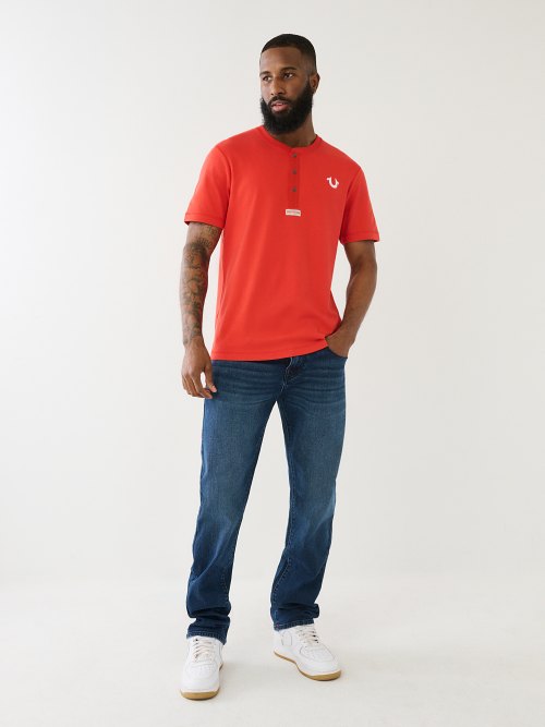 Horseshoe Logo Henley Tee