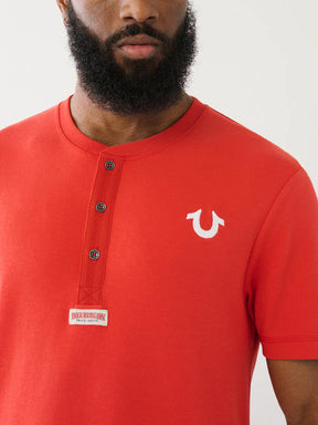 Horseshoe Logo Henley Tee