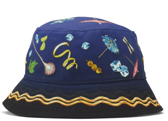 Casablanca Colorful Cotton Hat with Falling Edge