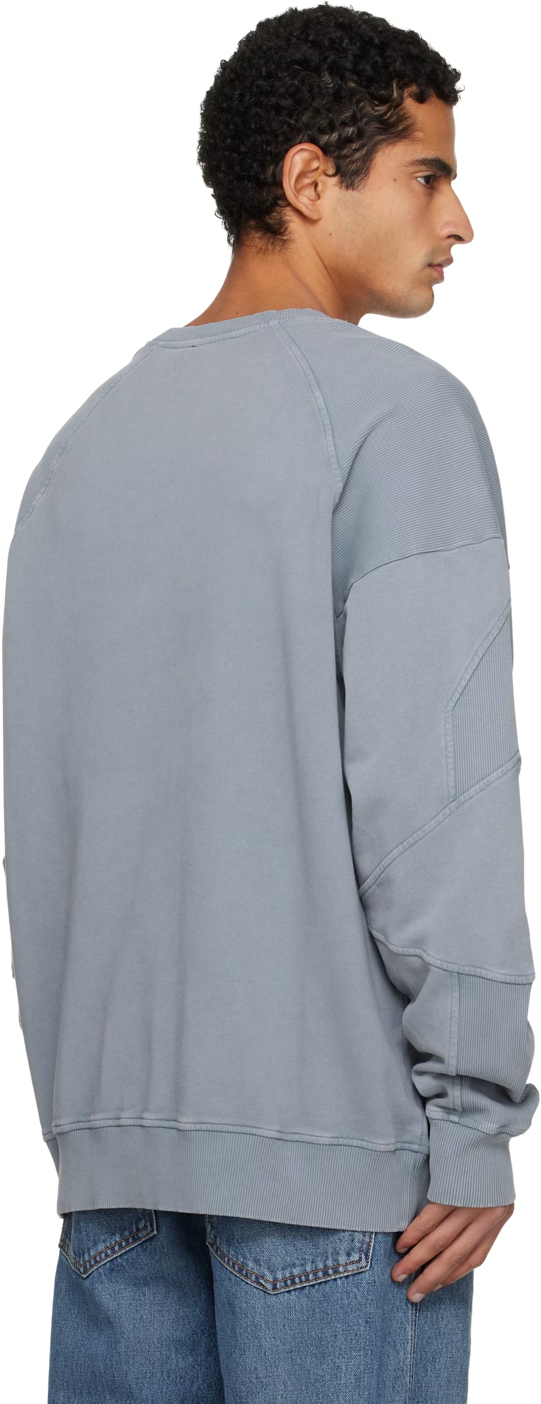 Gray Embroidered 'Balmain' Médaille Sweatshirt
