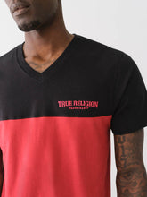 COLORBLOCK V NECK TEE