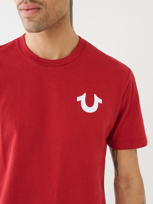 FLOCKED BRANDED LOGO TEE