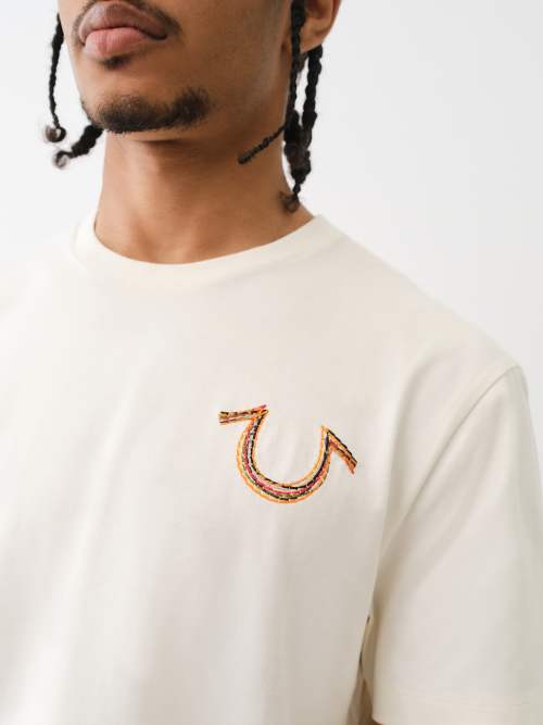 EMBROIDERED RAINBOW STITCH TEE