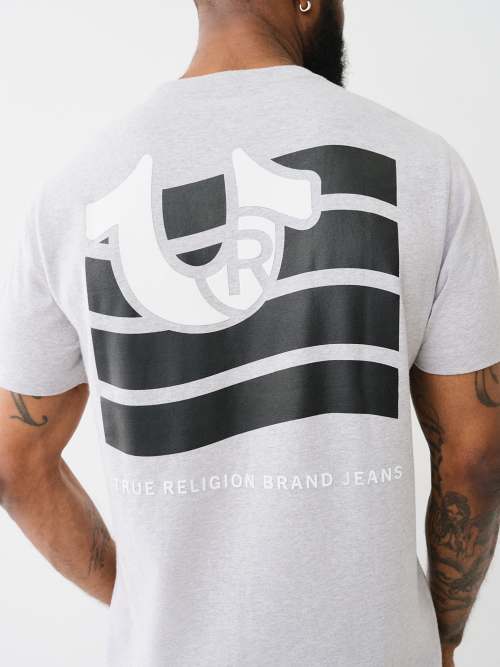 HORSESHOE FLAG PRINT TEE