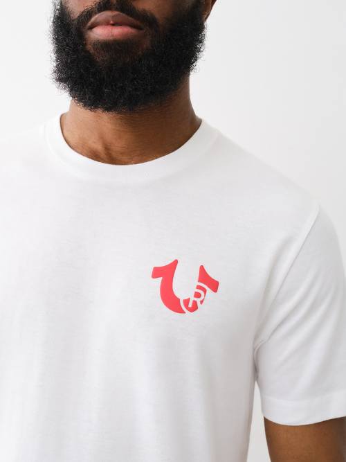 HORSESHOE FLAG PRINT TEE