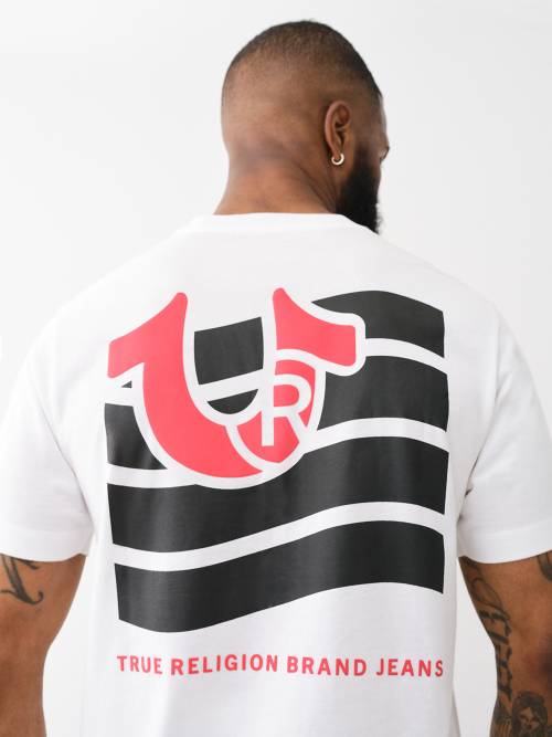 HORSESHOE FLAG PRINT TEE