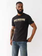 METALLIC LOGO CREW TEE