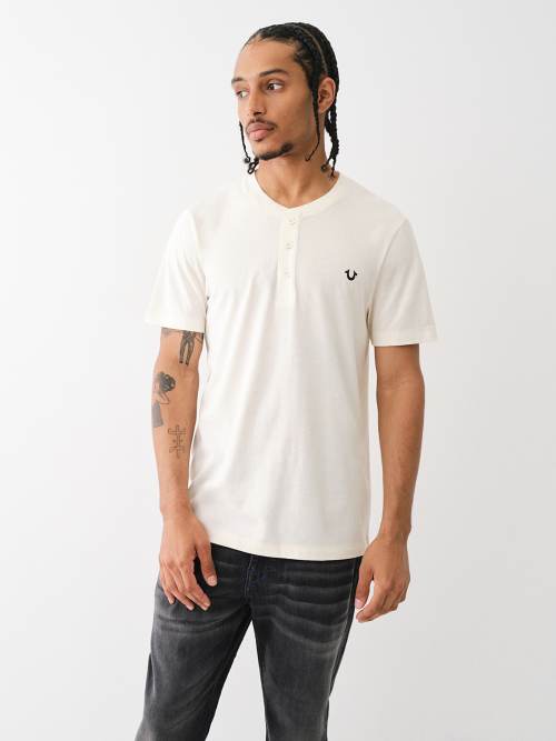 LOGO PLACKET SHORT SLEEVE HENLEY TEE