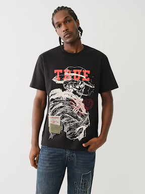 SKULL YELLOWSTONE SASHIKO TEE